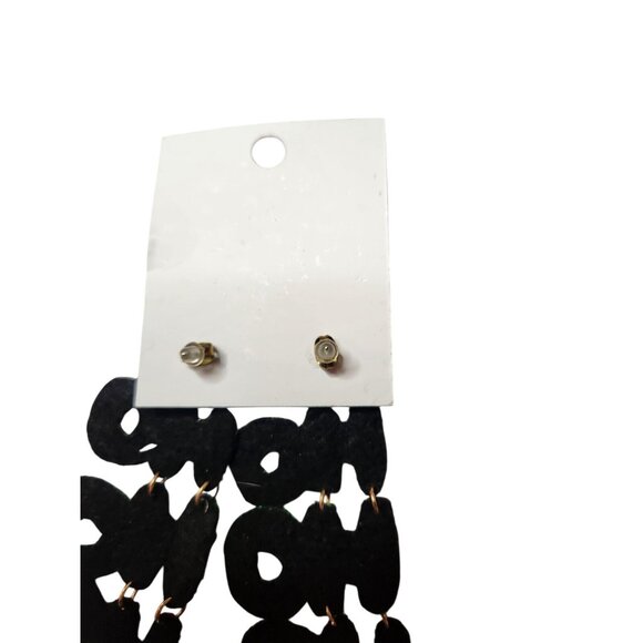 Dangle Earrings Christmas festive party Ho Ho Ho Beaded Holiday womens Jewelry - Picture 3 of 4